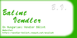 balint vendler business card